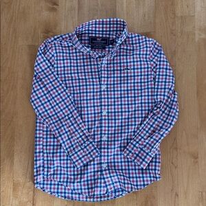 Vineyard Vines Red and Blue Plaid Shirt